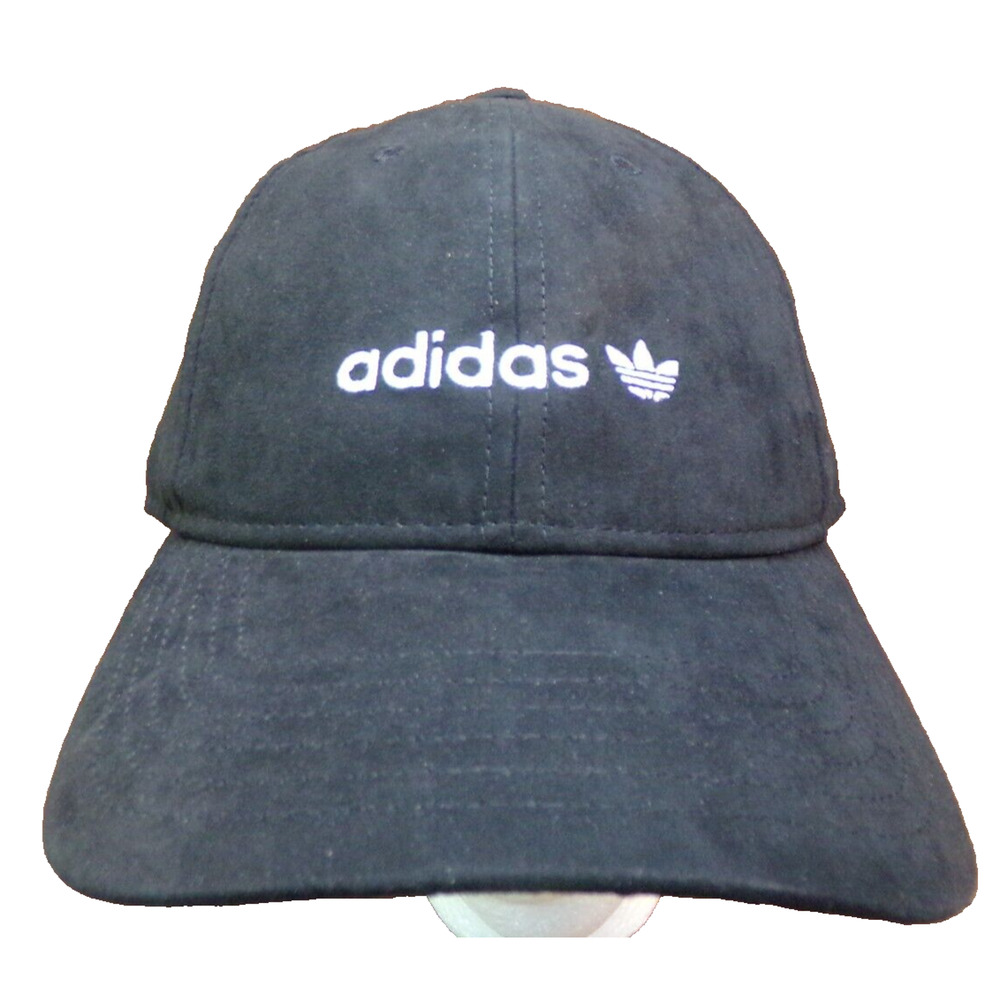 Adidas Originals Relaxed Plus Strapback Hat / Cap Adjustable Black Trefoil